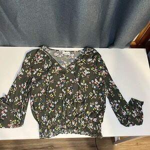 SM Floral Print Long Sleeve Top